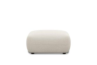 Castlery Auburn Ottoman Customized, Performance Classic Twill Cream, Spill Resistant, Modular for Ottomans