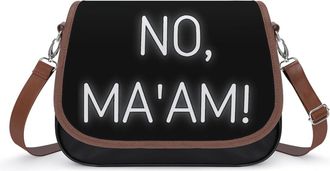 Generic No, Maam Small Womens Crossbody Bags Shoulder Handbag with Adjustable Strap for Travel