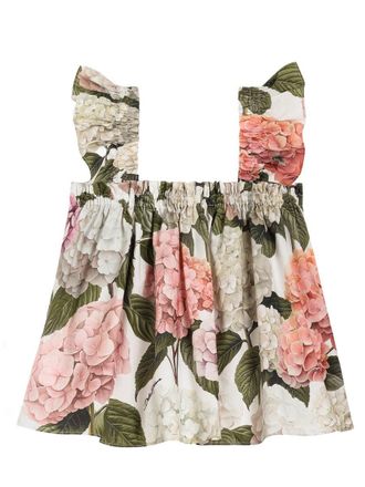 Dolce & Gabbana Floral Cotton Blouse - White