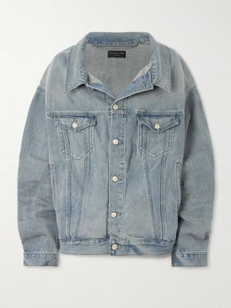 Balenciaga Giacca In Denim - Blu