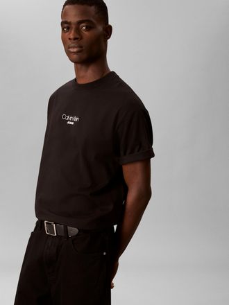 Calvin Klein Jeans T-Shirt CALVIN KLEIN JEANS, Herren, Gr. XXL, schwarz, Single Jersey, Obermaterial: 100% Baumwolle, unifarben, relaxed fit normal, Rundhals, Shirts T-S