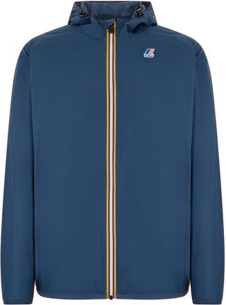 K-Way Blue Logo Hood Jacket
