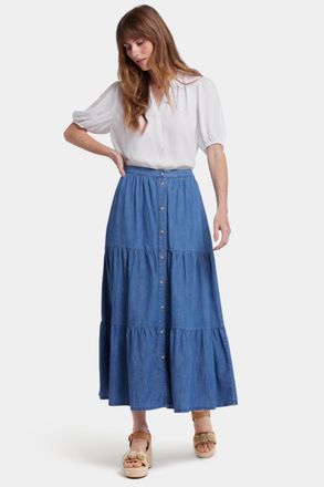 NYDJ Gelaagde Maxi Rok
