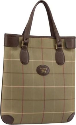 Burberry Pre-owned Canvas Tote - Dames - Vintage Shopper - Beige - ONE Size - Vintage