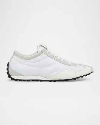 Balmain Men & apos;s Racing Suede and Textile Low-Top Sneakers