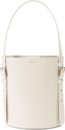 Coperni Ergonomic Leather Bucket Bag in Beige Bei at Nordstrom