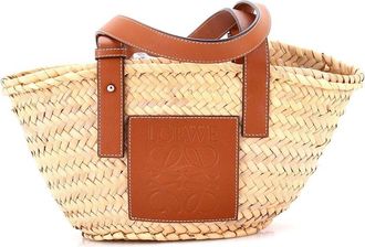 Loewe Beige Raffia Basket Tote Small (Authentic Pre-Loved)