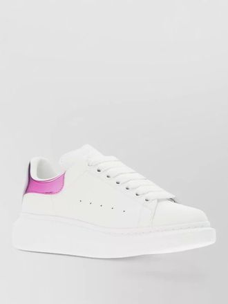 Alexander McQueen leather sneakers oleographic pvc heel