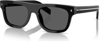 Prada Dark Grey Rectangular Mens Sunglasses PR B12S 16K731 55