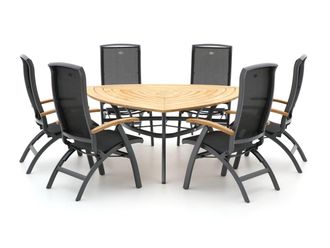Hartman Hartman Da Vinci/Triangular 170cm dining tuinset 7-delig verstelbaar