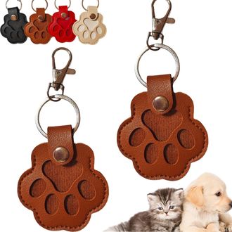Generic Pet Hair Storage Bag, Dog Hair Collector Keychains Charm Memorial Gift, Dog Furs Storage Key chain, Pet Furs Memorial Keepsake, leather Pets Memorials