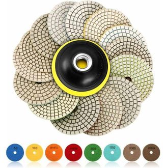 OEM Disco De Pulido De Diamante, 15 Piezas, 4 Pulgadas (100 Mm), Almohadillas De Pulido De Diamante, Almohadillas De Pulido De Hormig&oacute;n, Almohadillas De P