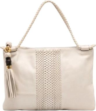 Gucci Pre-owned Shoulder Bags, female, White, Size: ONE SIZE Pre-owned Leather Tote