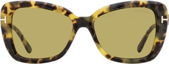 Tom Ford TF1008 Butterfly Acetate Sunglasses - Brown