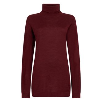 Malo Truien & Vesten, Dames, Rood, XS, Kasjmier, Turtleneck Sweater