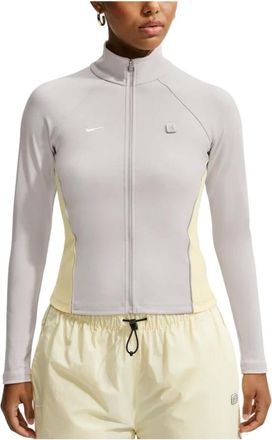 Nike Top de manga larga con cremallera completa - Sport - Mujer - Gris - XS