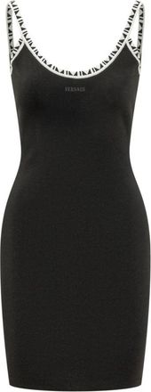 Versace Gebreide Jurk Body - Dames - Korte kleedjes - Zwart - M - Kleedjes