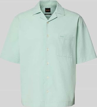 Boss Orange by Hugo Boss BOSS Orange Relaxed Fit Freizeithemd mit Seersucker-Verarbeitung Modell LAPISY_M in Tuerkis, Gr&ouml;&szlig;e XXXL