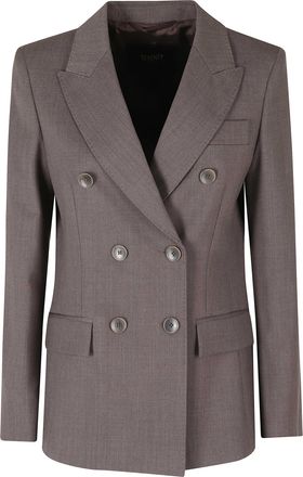 Seventy Earth Double-Breasted Flap Pockets Polyester-Blend Jacket