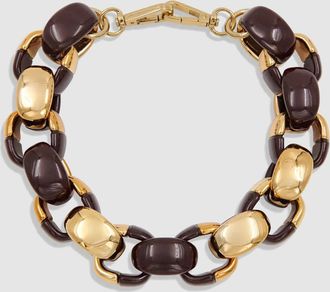 Essentiel Collier Kurve Brun Or