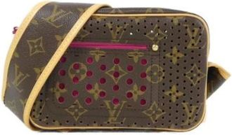 Louis Vuitton Pre-owned Cross Body Bags, female, Brown, Size: ONE SIZE Pre-owned Vintage Canvas Cross Body Bag