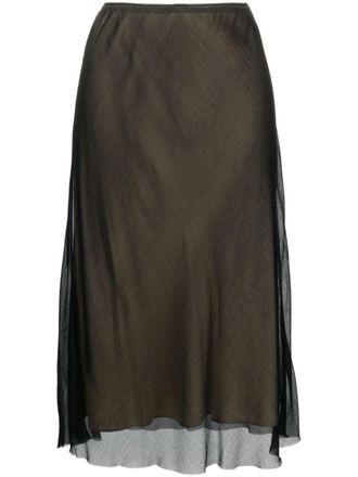 Vince sheer slip midi skirt - Brown
