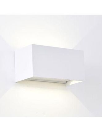 Mantra Mantra Aplique Led Exterior Rectangular Davos Blanco, 4x6w 24w 2700k Dimmable 2200lm, Ip54