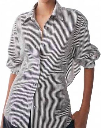A Gold E Theo Shirt In Solene Stripe