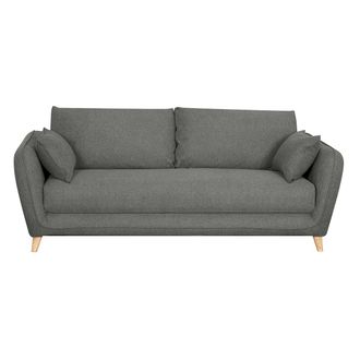 Miliboo Sof&aacute; Convertible N&oacute;rdico 3 Plazas Gris Antracita Creep
