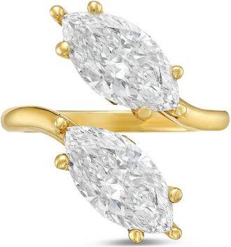 Diana M. Jewels 18kt Yellow Gold 8.00 Cts 2 Stone Marquise Lab Grown Diamond Ring