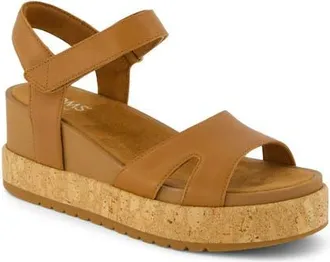 Toms Alana Wedge Sandal in Medium Brown/Cork at Nordstrom, Size 5.5