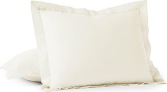 Coyuchi 300 Thread Count Organic Cotton Percale Pillow Sham in Undyed at Nordstrom, Size King