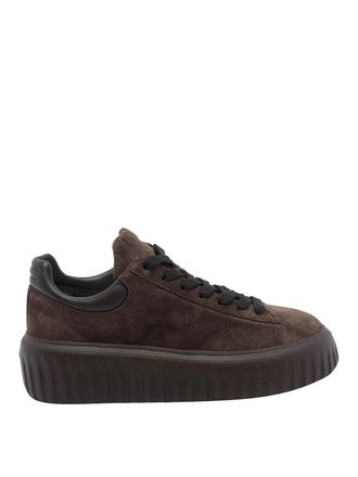 Hogan brown h-stripes sneakers