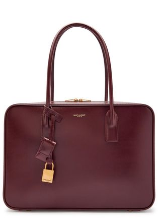 Saint Laurent Sac De Jour Large Leather top Handle bag - Burgundy - One Size