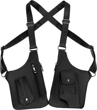 Generic Underarm Strap Wallet,Adjustable Leather Shoulder Bag For Men - PU Leather Anti Theft Harness For Men, Double-Shoulder Bag, Underarm Strap Wallet Phon