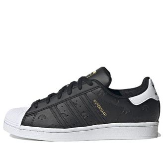adidas (WMNS) adidas Superstar Allover Debossed Trefoils - Black White HQ1937
