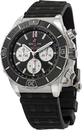 Breitling Super Chronomat B01 Chronograph Automatic Chronometer Black Dial Mens Watch AB0136251B1S1