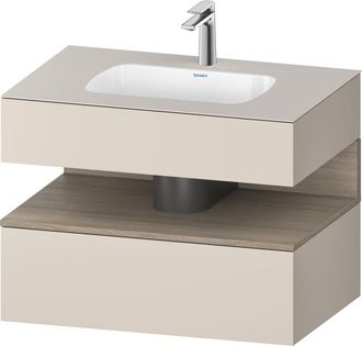 Duravit Qatego Lavabo Encastrado Con Base De Lavabo Consola, - Duravit