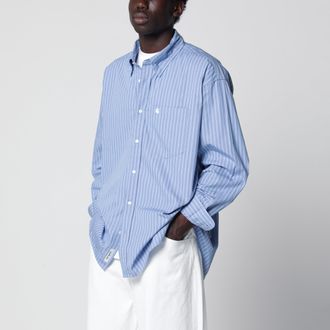 Carhartt Work in Progress Keene long-sleeve shirt in cotton poplin, Keen Stripe/Curacao