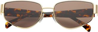 Freyrs Eyewear Delilah Cat Eye Sunglasses in Gold /Brown at Nordstrom