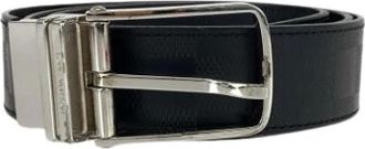 Louis Vuitton Pre-owned Belts, male, Black, Size: ONE SIZE Pre-owned Vintage Leather Belt