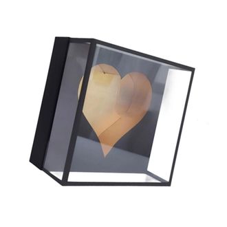 OEM Soporte Para Flores Irrompible Con Dise&ntilde;o De Coraz&oacute;n, F&aacute;cil De Montar - Negro
