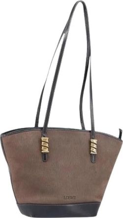 Loewe Pre-owned Tote Bag - Dames - Vintage Schoudertas - Bruin - ONE Size - Leer - Vintage
