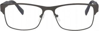 Lacoste Rectangle Full Rim Metal Frame Eyeglasses - Gray