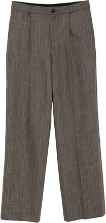 Dries Van Noten Herringbone Pleated Trousers