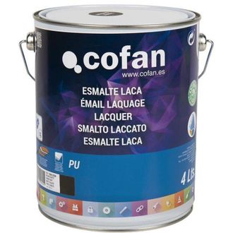 cofan Esmalte Laca Al Agua Negro 4 L Mate, El Esmalte De Laca Al Agua Est&aacute; Indicado Para La Protecci&oacute;n Y Decoraci&oacute;n De Todo Tipo De Superficies Como Madera,