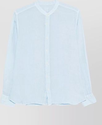 120% Lino slim fit shirt mandarin collar long sleeves
