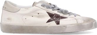 Golden Goose Vintage Star Lace-Up Sneakers - Heren - Sneakers - Wit - 40 EU - Leer - Schoenen