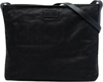 Gucci Pre-owned Nylon Crossbody Bag - Dames - Vintage Schoudertas - Zwart - ONE Size - Nylon - Vintage