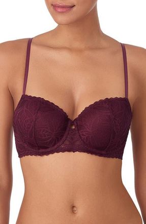 DKNY Deco Underwire Lace Balconette Bra in Fig at Nordstrom, Size 34B